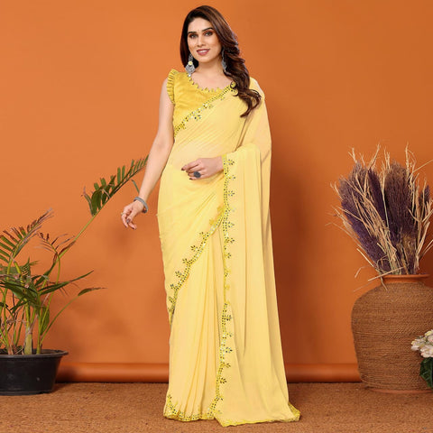 Tranding Beautifull Designer Georgette Fancy Saree