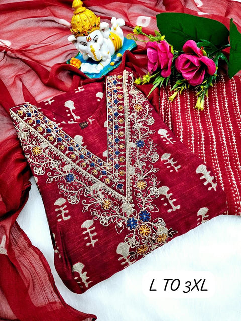GEORGET EMBROIDERY WITH JARQAN WORK & DUP HEAVY WORK