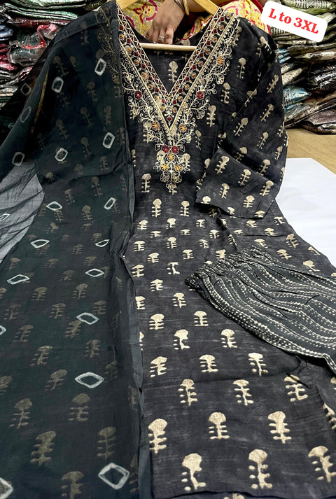 GEORGET EMBROIDERY WITH JARQAN WORK & DUP HEAVY WORK