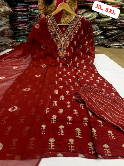 GEORGET EMBROIDERY WITH JARQAN WORK & DUP HEAVY WORK
