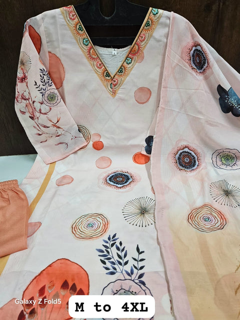 Kurti with pent and dupatta suit Heavy digital print