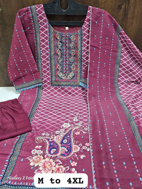 Kurti with pent and dupatta suit Heavy digital print
