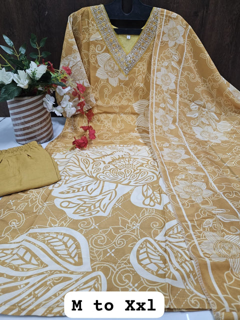 Kurti with pent and dupatta suit Heavy digital print
