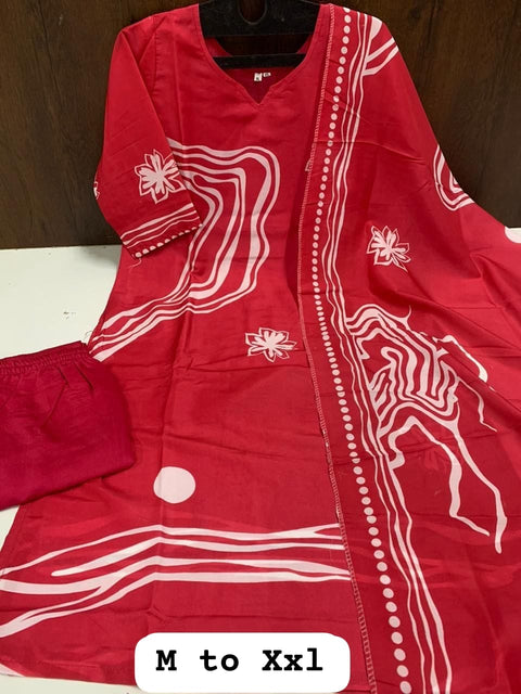 Kurti with pent and dupatta suit Heavy digital print
