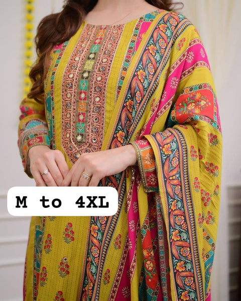 Kurti with pent and dupatta suit Heavy digital print