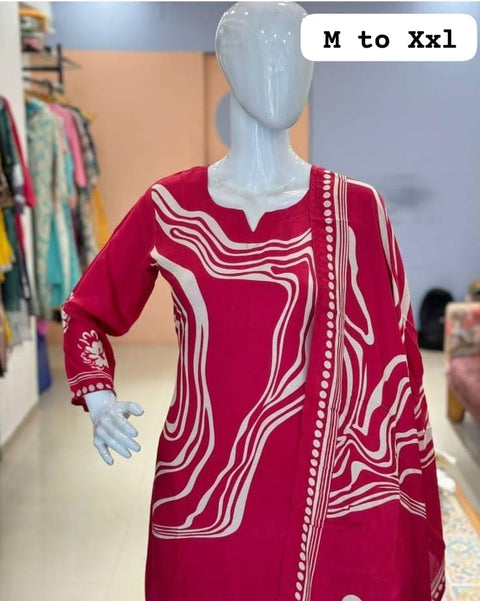 Kurti with pent and dupatta suit Heavy digital print