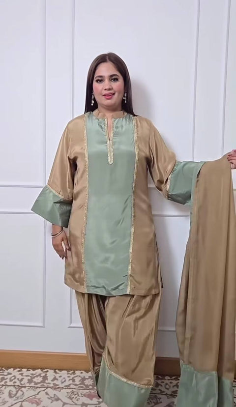 New Designer Party Wear Look Stylish Stitched Suit