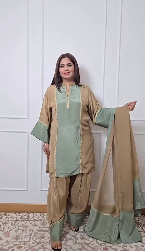 New Designer Party Wear Look Stylish Stitched Suit