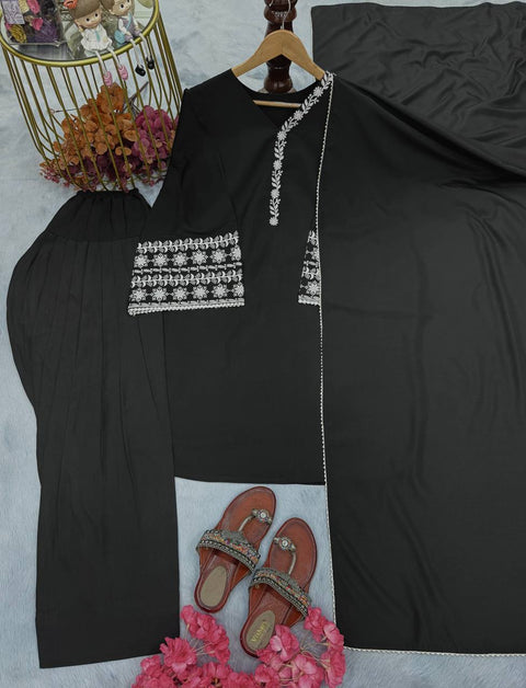 Embroidered Trending Pakistani Full Sleeves Viscose Rayon Kurti Suit