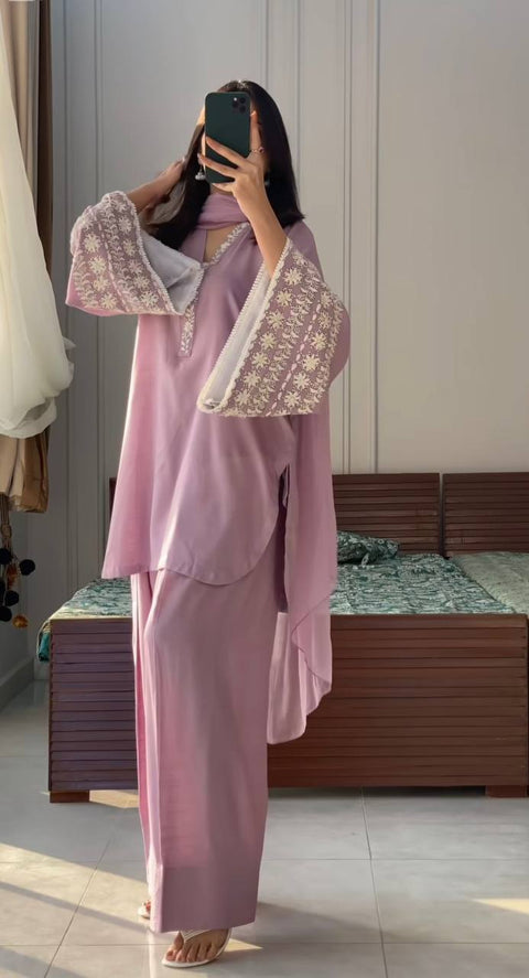 Embroidered Trending Pakistani Full Sleeves Viscose Rayon Kurti Suit