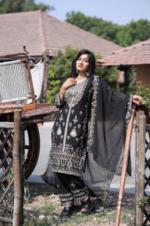 Designer Party Wear Heavy Viscose Velvet Suit