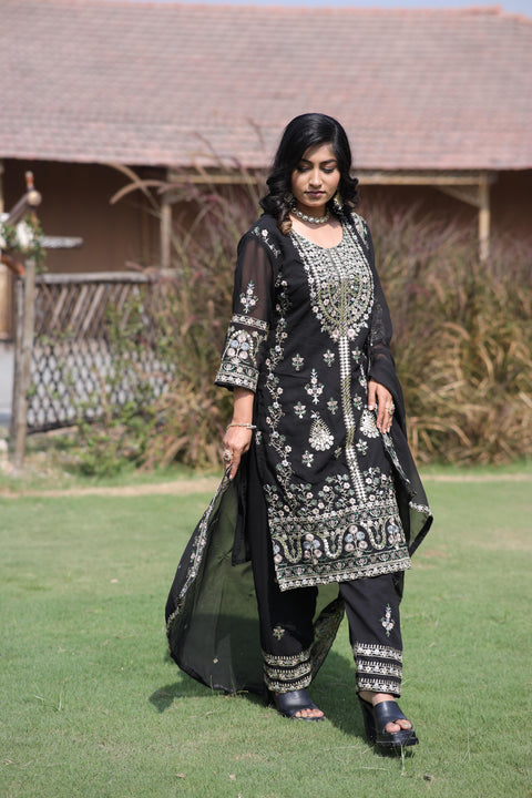 Designer Party Wear Heavy Viscose Velvet Suit