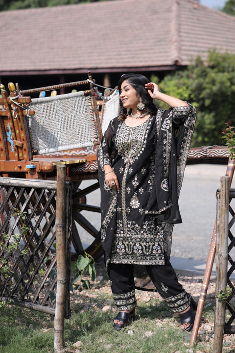 Designer Party Wear Heavy Viscose Velvet Suit