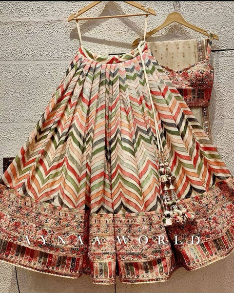 BEAUTIFUL GEORGETTE SEQUENCE WORK LEHENGAS CHOLI