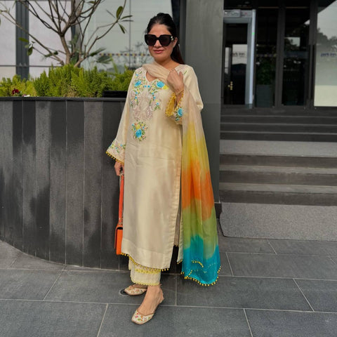 New Designer Party Wear Look Top-Dupatta and Fully Stiched Bottom