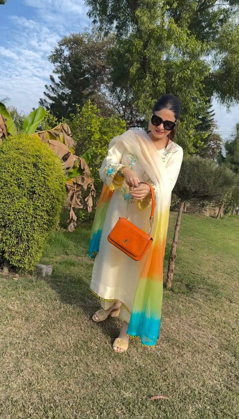 New Designer Party Wear Look Top-Dupatta and Fully Stiched Bottom