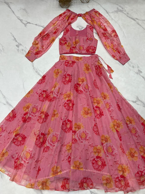 Digital Print Wonderful Lehenga With Blouse