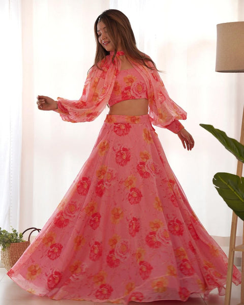 Digital Print Wonderful Lehenga With Blouse