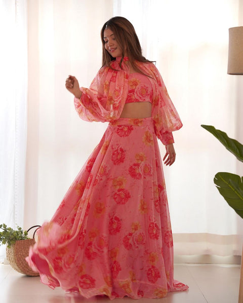 Digital Print Wonderful Lehenga With Blouse