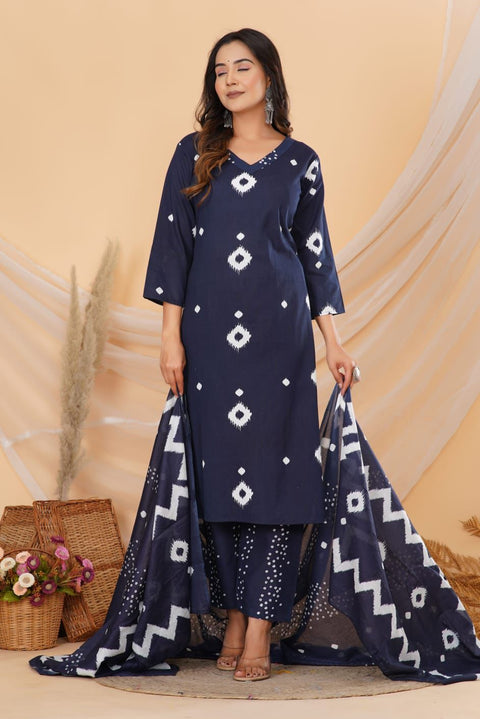 Latest designer handblock printed cotton kurti suit
