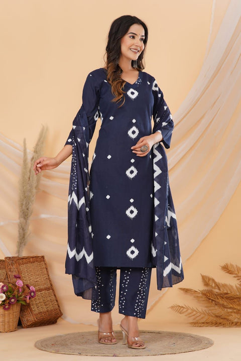 Latest designer handblock printed cotton kurti suit