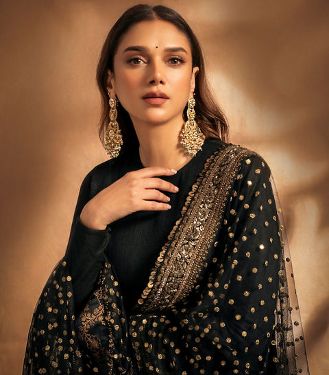 Georgette Party Wear Gown with embrodery dupatta