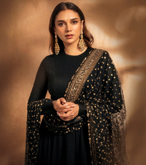 Georgette Party Wear Gown with embrodery dupatta