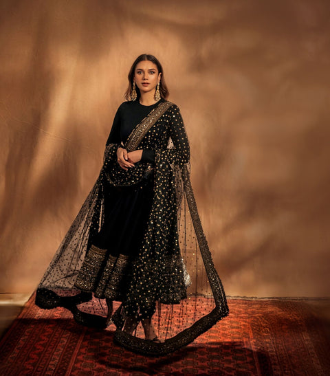 Georgette Party Wear Gown with embrodery dupatta