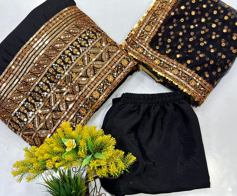 Georgette Party Wear Gown with embrodery dupatta