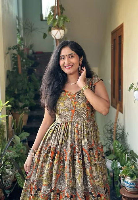 Beautiful Cotton Chanderi Paired With Georgette suit