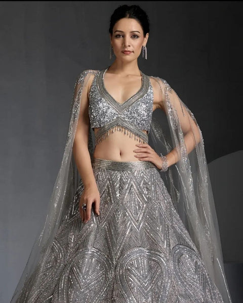 Heavy Embroidery Work Lehenga