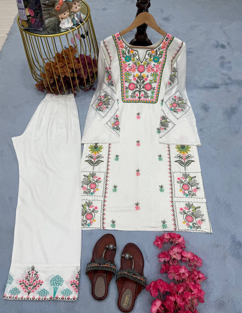Fancy Design Party Wear Top Plazzo & Dupatta suit