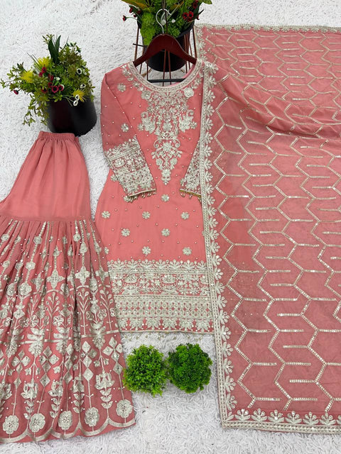 New Designer Party Wear Look Stylish Stitched Suit