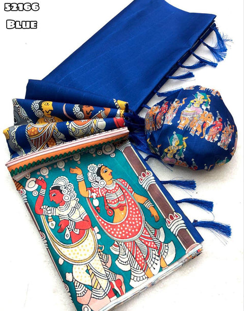 Cotton Digital Printed Saree With Weaving Zari Border