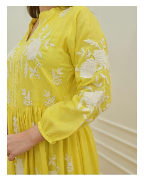 Rayon embroidery SEQUENCE work GOWN