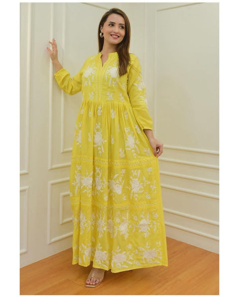 Rayon embroidery SEQUENCE work GOWN