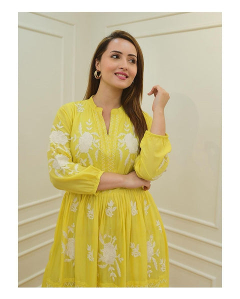 Rayon embroidery SEQUENCE work GOWN