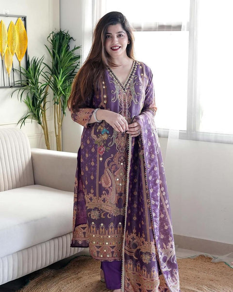 Embroidered  Georgette kurti pent with dupptta suit