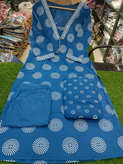 Rayon Fabric Printed Kurti Pant And Dupatta