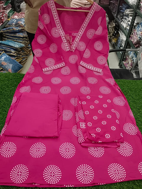 Rayon Fabric Printed Kurti Pant And Dupatta