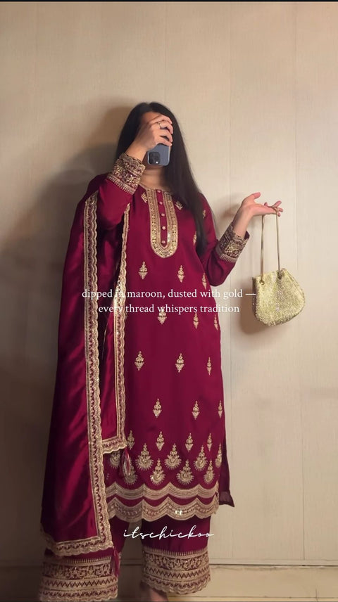 Presenting New Designer Collection In Faux Georgette With Heavy Embroidery Coding