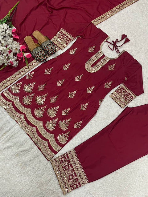 Presenting New Designer Collection In Faux Georgette With Heavy Embroidery Coding
