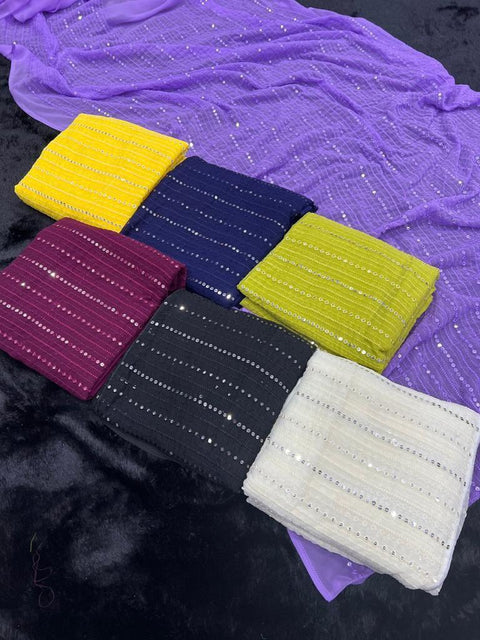 New Saree For Party Wedding And Festival Saree with Heavy georgette