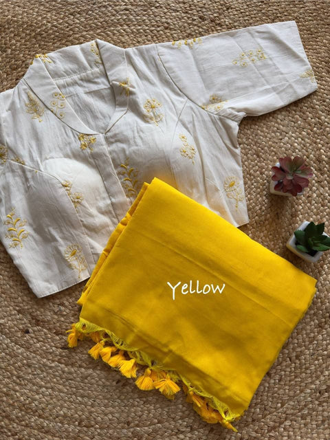 Cotton Classic  Khadi cotton saree with running blouse