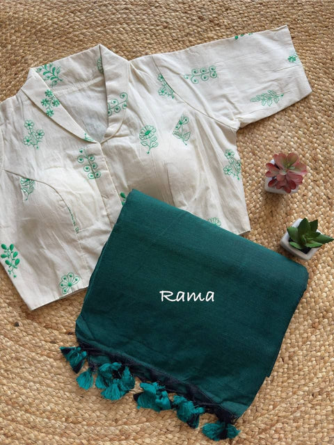 Cotton Classic  Khadi cotton saree with running blouse