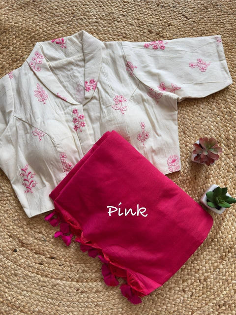 Cotton Classic  Khadi cotton saree with running blouse