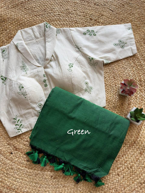 Cotton Classic  Khadi cotton saree with running blouse