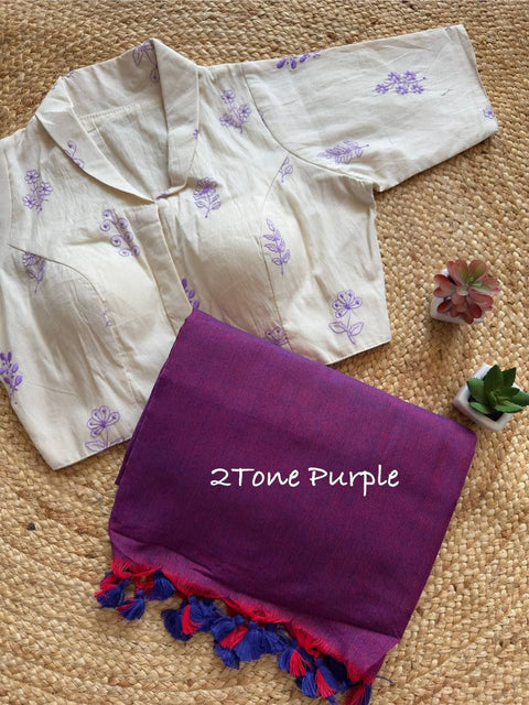 Cotton Classic  Khadi cotton saree with running blouse