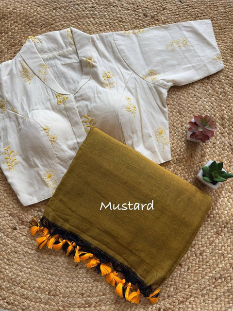 Cotton Classic  Khadi cotton saree with running blouse