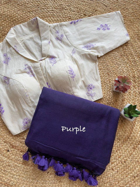 Cotton Classic  Khadi cotton saree with running blouse